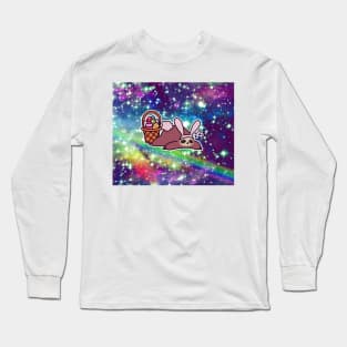 Sleepy Easter Bunny Sloth - Rainbow Space Long Sleeve T-Shirt